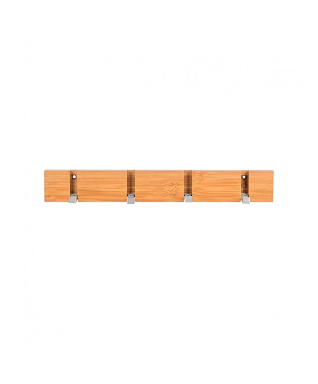 ESTIA ΚΡΕΜΑΣΤΡΑ ΤΟΙΧΟΥ ΞΥΛΙΝΗ 40x5.5x1.8cm 4 ΘΕΣΕΩΝ ΜΕ ΑΝΑΔΙΠΛΟΥΜΕΝΟΥΣ ΓΑΝΤΖΟΥΣ 02-18375 Κρεμάστρες