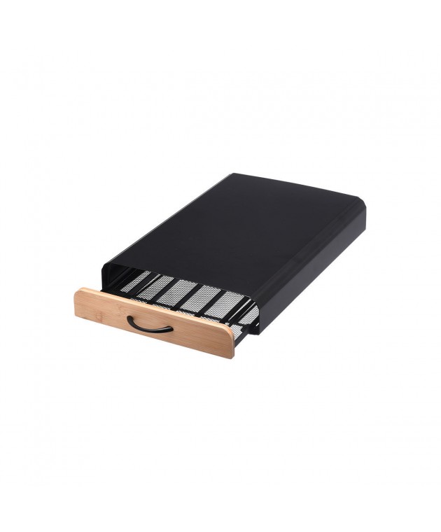 ESTIA ΘΗΚΗ ΓΙΑ ΚΑΨΟΥΛΕΣ ESPRESSO BAMBOO ESSENTIALS ΜΕΤΑΛΛΙΚΗ ΣΥΡΤΑΡΩΤΗ 60 ΘΕΣΕΩΝ ΜΑΥΡΗ Gadgets Κουζίνας