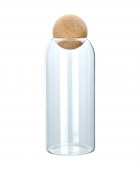 ESTIA ΔΟΧΕΙΟ ΑΠΟΘΗΚΕΥΣΗΣ ΓΥΑΛΙΝΟ 950ml ΜΕ ΚΑΠΑΚΙ ΦΕΛΛΟΥ 01-19617 Κουτιά Αποθήκευσης