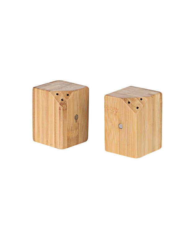 ESTIA ΔΟΧΕΙΟ ΓΙΑ ΑΛΑΤΙ & ΠΙΠΕΡΙ BAMBOO ESSENTIALS ΜΕ ΜΑΓΝΗΤΗ ΣΕΤ 2 ΤΕΜ. Αλατοπίπερα - Λαδόξυδα