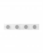 ESTIA ΚΡΕΜΑΣΤΡΑ ΤΟΙΧΟΥ ΞΥΛΙΝΗ 40x6x6cm 4 ΘΕΣΕΩΝ ΛΕΥΚΗ 02-18344 Κρεμάστρες