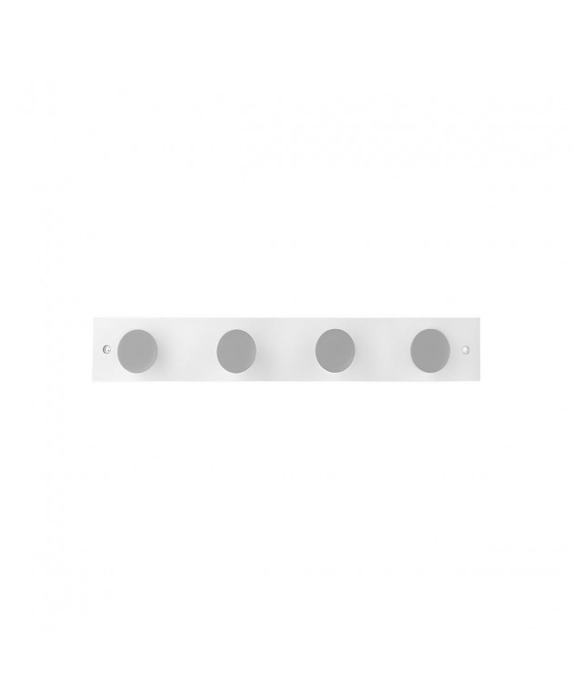 ESTIA ΚΡΕΜΑΣΤΡΑ ΤΟΙΧΟΥ ΞΥΛΙΝΗ 40x6x6cm 4 ΘΕΣΕΩΝ ΛΕΥΚΗ 02-18344 Κρεμάστρες