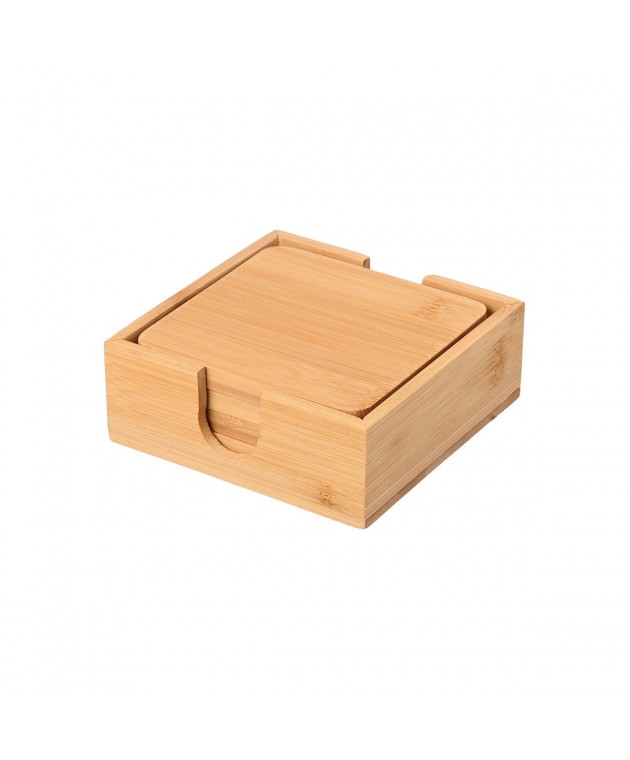 ESTIA ΣΟΥΒΕΡ BAMBOO ESSENTIALS 11x11cm ΜΕ ΘΗΚΗ 5 ΤΕΜ. 01-19723 Σουβέρ