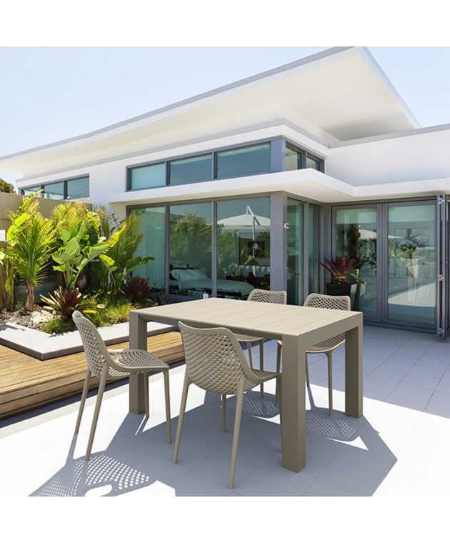 Σετ Τραπεζαρίας 5τμχ Vegas Air Taupe 100X100/140Χ75εκ. Τραπεζαρίες