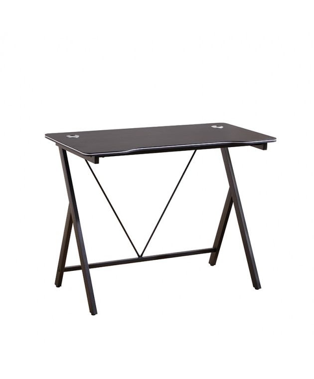 ΓΡΑΦΕΙΟ 100X50X75εκ.ΜΑΥΡΟ MDF/ΜΑΥΡΟ ΜΕΤΑΛΛΙΚΟ Γραφεία
