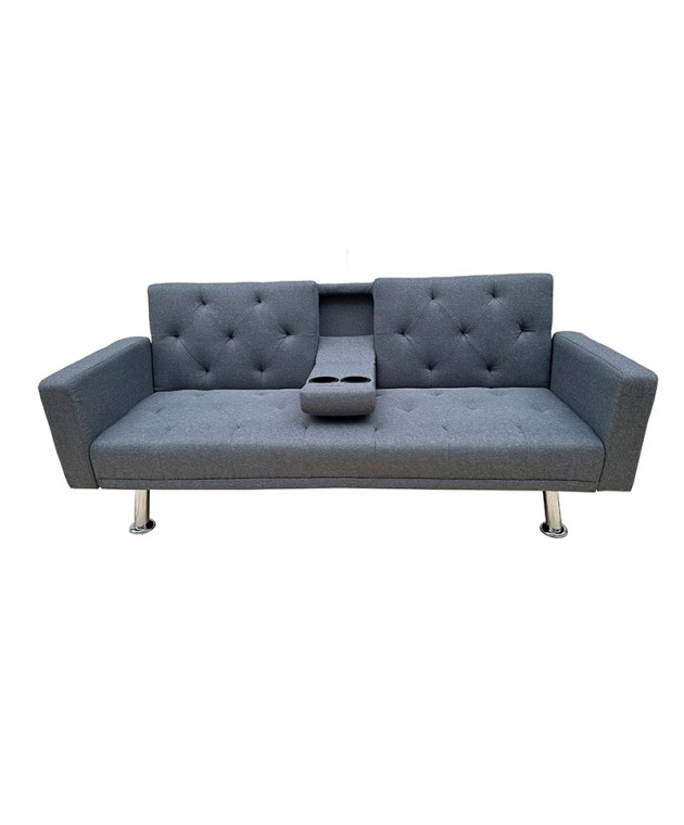 REST/ARMS ΓΚΡΙ ΥΦΑΣΜΑ ΚΑΝΑΠΕΣ-ΚΡΕΒΑΤΙ 178X88εκ. Καναπέδες