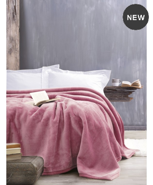 Κουβέρτα βελουτέ μονή (160Χ220) VELOUR ΓΚΡΙ ΣΚΟΥΡΟ, RYTHMOS HOME Κουβέρτες Βελουτέ Μονές