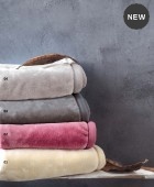Κουβέρτα βελουτέ μονή (160Χ220) VELOUR ΜΠΕΖ, RYTHMOS HOME Κουβέρτες Βελουτέ Μονές