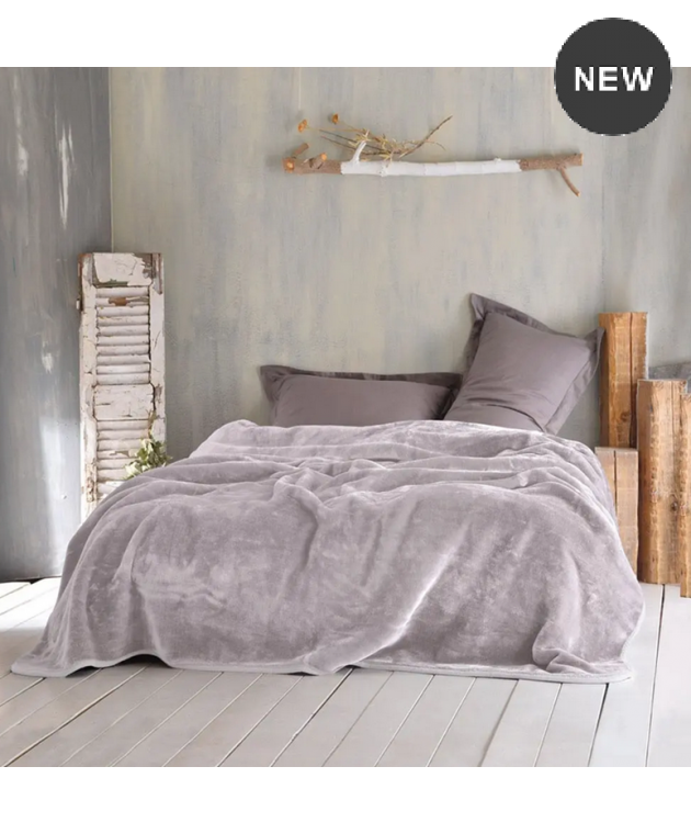 Κουβέρτα βελουτέ μονή (160Χ220) VELOUR ΜΠΕΖ, RYTHMOS HOME Κουβέρτες Βελουτέ Μονές
