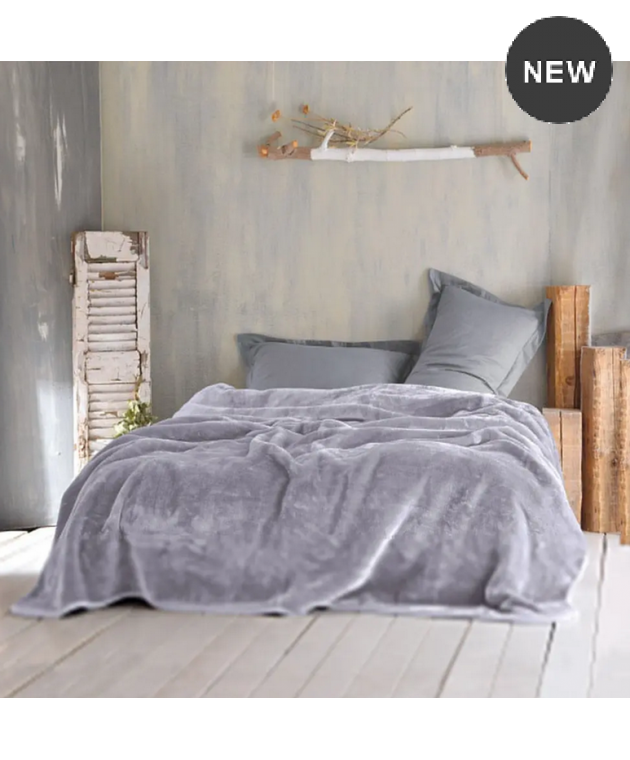 Κουβέρτα βελουτέ Υ/Δ (220Χ240) VELOUR ΑΣΗΜΙ, RYTHMOS HOME Κουβέρτες Βελουτέ Υπέρδιπλες