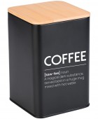 ESTIA ΔΟΧΕΙΟ ΓΙΑ ΚΑΦΕ BAMBOO ESSENTIALS ΜΕΤΑΛΛΙΚΟ 10x13cm ΜΑΥΡΟ Σετ Δοχεία Ζάχαρης/Καφέ