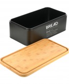 ESTIA ΨΩΜΙΕΡΑ BAMBOO ESSENTIALS ΜΕΤΑΛΛΙΚΗ 42x23x13cm ΜΑΥΡΗ Ψωμιέρες