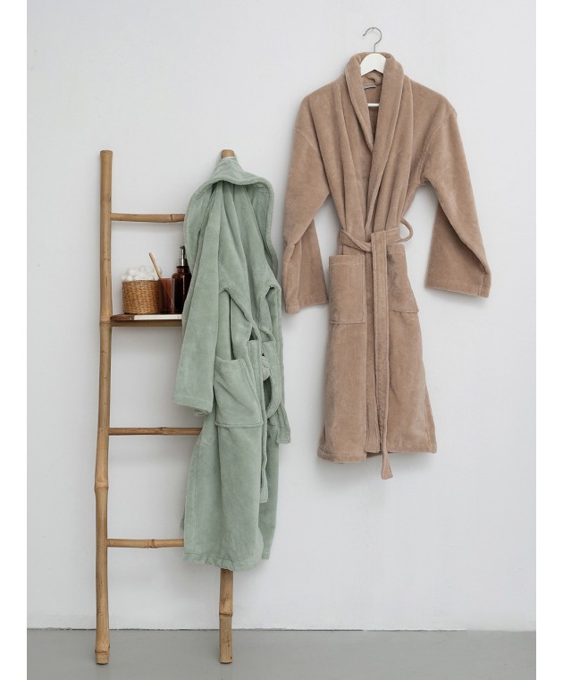 Μπουρνουζι-Ρόμπα Bath Collection SIMOUR BEIGE Large Μπουρνούζια