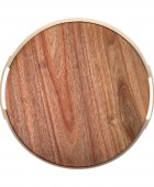 ESTIA ΔΙΣΚΟΣ ΣΕΡΒΙΡΙΣΜΑΤΟΣ ACACIA ΜΕΤΑΛΛΙΚΟΣ IVORY 30cm Δίσκοι