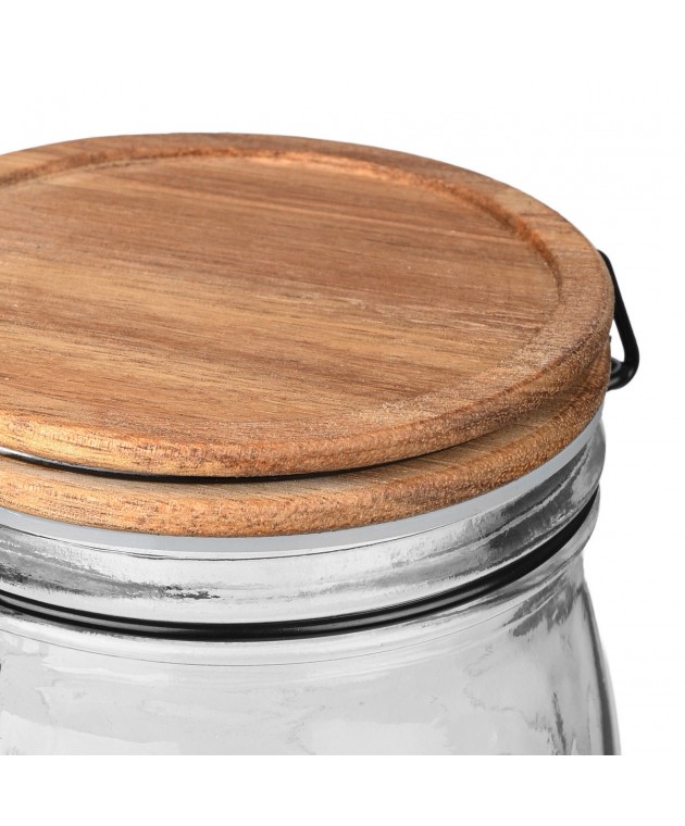 ESTIA ΔΟΧΕΙΟ ΑΠΟΘΗΚΕΥΣΗΣ ACACIA ΓΥΑΛΙΝΟ 1000ml ΜΕ ΚΛΙΠ ΚΑΠΑΚΙ 01-23904 Βάζα Τροφίμων