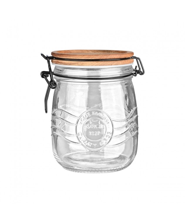 ESTIA ΔΟΧΕΙΟ ΑΠΟΘΗΚΕΥΣΗΣ ACACIA ΓΥΑΛΙΝΟ 750ml ΜΕ ΚΛΙΠ ΚΑΠΑΚΙ 01-23898 Βάζα Τροφίμων