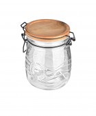 ESTIA ΔΟΧΕΙΟ ΑΠΟΘΗΚΕΥΣΗΣ ACACIA ΓΥΑΛΙΝΟ 750ml ΜΕ ΚΛΙΠ ΚΑΠΑΚΙ 01-23898 Βάζα Τροφίμων