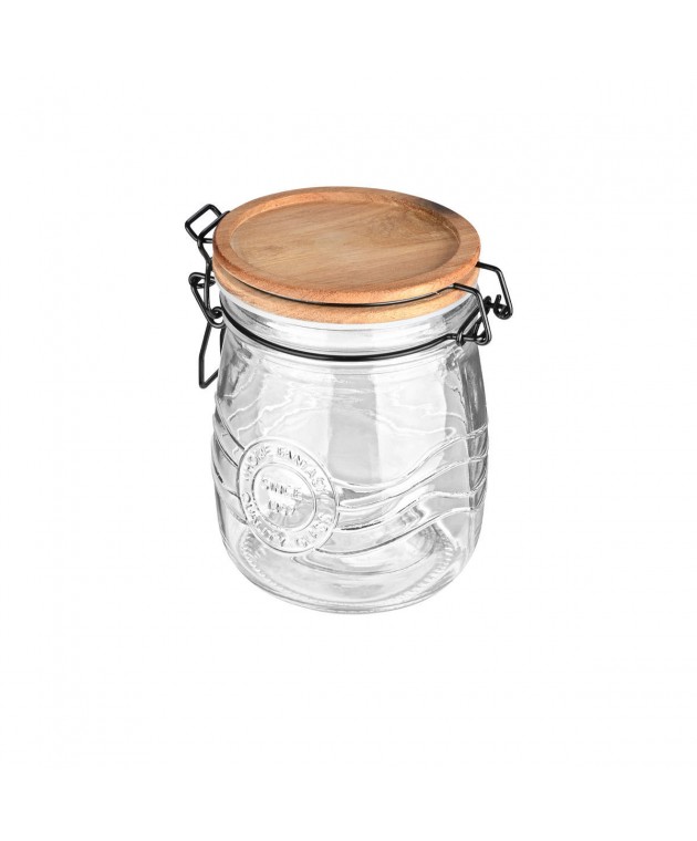 ESTIA ΔΟΧΕΙΟ ΑΠΟΘΗΚΕΥΣΗΣ ACACIA ΓΥΑΛΙΝΟ 750ml ΜΕ ΚΛΙΠ ΚΑΠΑΚΙ 01-23898 Βάζα Τροφίμων
