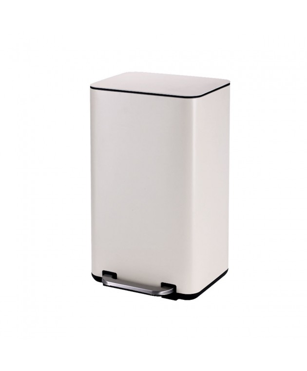 ESTIA ΚΑΔΟΣ ΑΠΟΡΡΙΜΑΤΩΝ CUBIC SOFT CLOSE 30lt IVORY 01-21009 Κάδοι Απορριμάτων