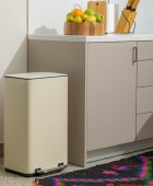 ESTIA ΚΑΔΟΣ ΑΠΟΡΡΙΜΑΤΩΝ CUBIC SOFT CLOSE 30lt IVORY 01-21009 Κάδοι Απορριμάτων