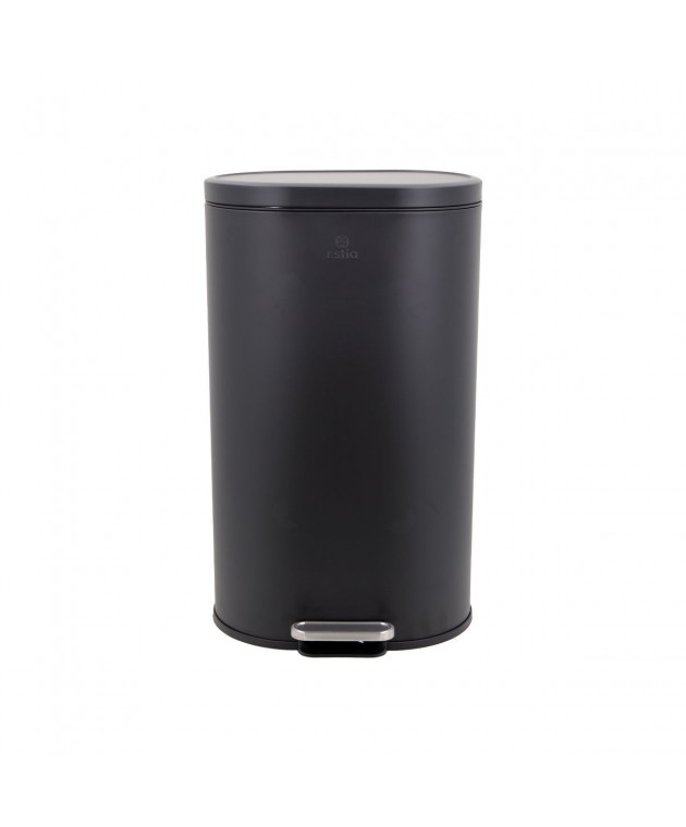 ESTIA ΚΑΔΟΣ ΑΠΟΡΡΙΜΑΤΩΝ OVOID SOFT CLOSE 30lt ΜΑΥΡΟΣ Κάδοι Απορριμάτων