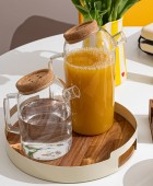 ESTIA ΚΑΝΑΤΑ ΓΥΑΛΙΝΗ 1200ml ΜΕ ΚΑΠΑΚΙ ΦΕΛΛΟΥ Κανάτες