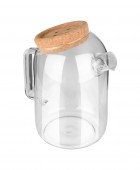 ESTIA ΚΑΝΑΤΑ ΓΥΑΛΙΝΗ 1200ml ΜΕ ΚΑΠΑΚΙ ΦΕΛΛΟΥ Κανάτες