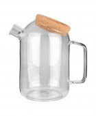 ESTIA ΚΑΝΑΤΑ ΓΥΑΛΙΝΗ 1200ml ΜΕ ΚΑΠΑΚΙ ΦΕΛΛΟΥ Κανάτες