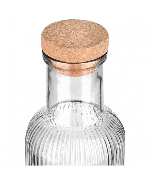 ESTIA ΜΠΟΥΚΑΛΙ ΓΥΑΛΙΝΟ 1000ml ΑΝΑΓΛΥΦΟ ΜΕ ΦΕΛΛΟ ΓΚΡΙ Μπουκάλια Νερού