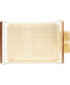 ESTIA ΠΙΑΤΟΘΗΚΗ ACACIA ΜΕΤΑΛΛΙΚΗ ΜΕ ΞΥΛΙΝΕΣ ΛΑΒΕΣ IVORY 01-24925 Πιατοθήκες