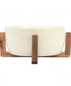 ESTIA ΣΑΛΑΤΙΕΡΑ ACACIA 28cm ΜΕ ΒΑΣΗ  IVORY 01-25014 Σαλατιέρες