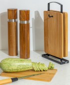 ESTIA ΣΕΤ ΕΠΙΦΑΝΕΙΕΣ ΚΟΠΗΣ BAMBOO ESSENTIALS 4 ΤΕΜ ΜΕ ΒΑΣΗ ΜΕΤΑΛΛΙΚΗ Βάσεις κοπής
