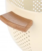 ESTIA ΣΟΥΡΩΤΗΡΙ ΖΥΜΑΡΙΚΩΝ ACACIA ΑΝΟΞΕΙΔΩΤΟ 22cm ΜΕ ΞΥΛΙΝΕΣ ΛΑΒΕΣ IVORY 01-23850 Σουρωτήρια