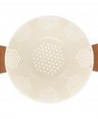 ESTIA ΣΟΥΡΩΤΗΡΙ ΖΥΜΑΡΙΚΩΝ ACACIA ΑΝΟΞΕΙΔΩΤΟ 22cm ΜΕ ΞΥΛΙΝΕΣ ΛΑΒΕΣ IVORY 01-23850 Σουρωτήρια