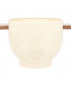 ESTIA ΣΟΥΡΩΤΗΡΙ ΖΥΜΑΡΙΚΩΝ ACACIA ΑΝΟΞΕΙΔΩΤΟ 22cm ΜΕ ΞΥΛΙΝΕΣ ΛΑΒΕΣ IVORY 01-23850 Σουρωτήρια