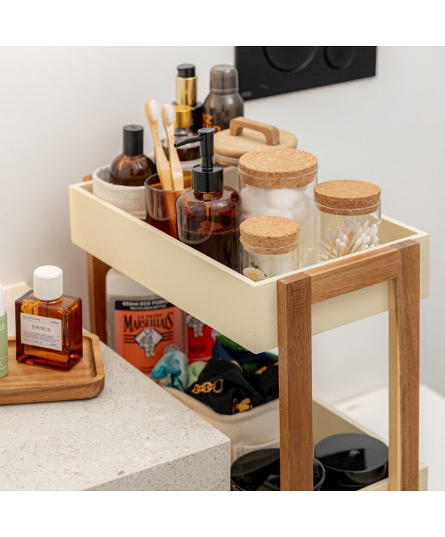 ESTIA ΤΡΟΛΛΕΙ ΚΟΥΖΙΝΑΣ ACACIA 4 ΕΠΙΠΕΔΩΝ ΜΑΥΡΟ Τρόλλεϋ