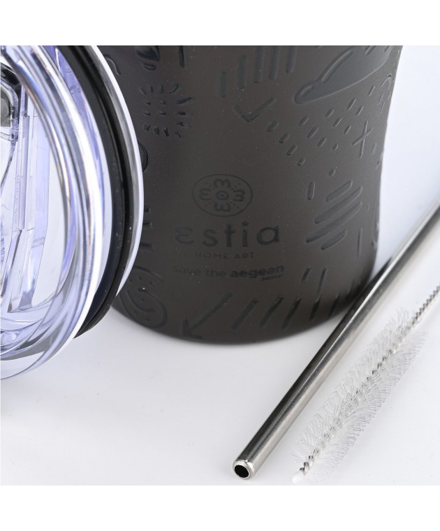 ESTIA ΘΕΡΜΟΣ COFFEE MUG SAVE THE AEGEAN 350ml NOIR ECHO Θερμός - Παγούρια