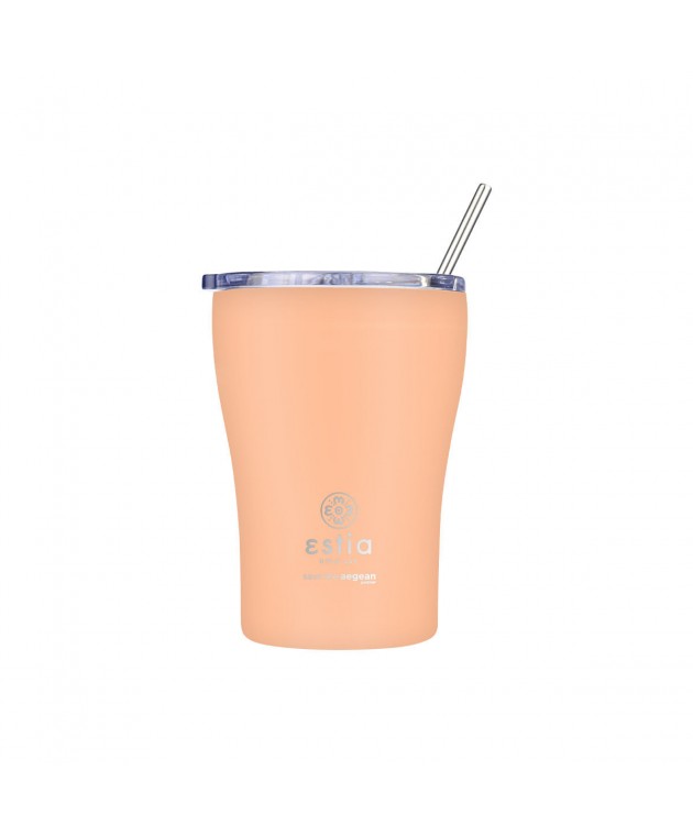 ESTIA ΘΕΡΜΟΣ COFFEE MUG SAVE THE AEGEAN 350ml PEACH FUZZ ΘΕΡΜΟΣ-ΠΑΓΟΥΡΙΑ