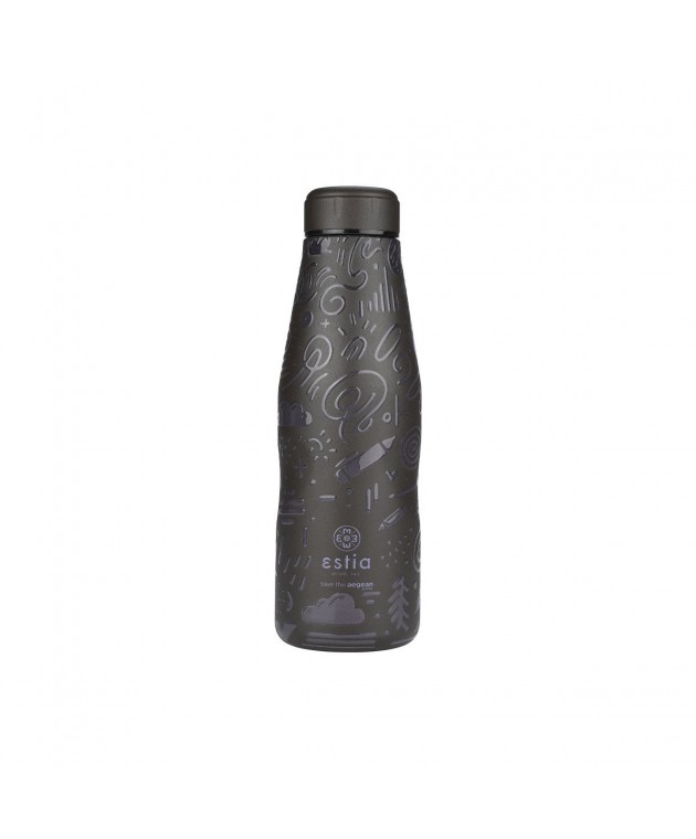 ESTIA ΘΕΡΜΟΣ TRAVEL FLASK SAVE THE AEGEAN 500ml NOIR ECHO ΘΕΡΜΟΣ-ΠΑΓΟΥΡΙΑ