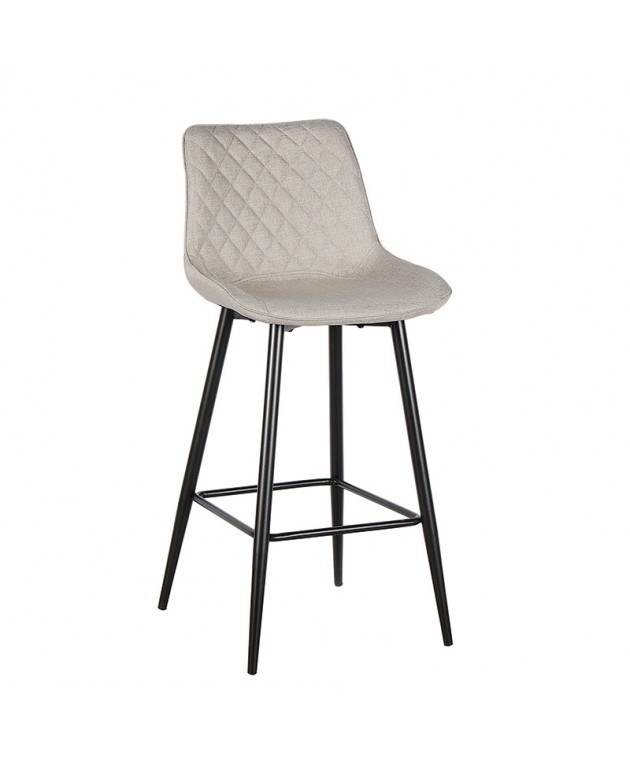 ALESIA BEIGE ΥΦΑΣΜΑ 74εκ. ΣΚΑΜΠΟ ΜΕΤΑΛΛΙΚΟ 52X50X103εκ Σκαμπώ / Πουφ