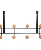 ESTIA ΚΡΕΜΑΣΤΡΑ ΠΟΡΤΑΣ ΜΕΤΑΛΛΙΚΗ 41X7.5X23cm 8 ΘΕΣΕΩΝ ΜΑΥΡΗ 02-18306 Κρεμάστρες  Πόρτας