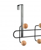 ESTIA ΚΡΕΜΑΣΤΡΑ ΠΟΡΤΑΣ ΜΕΤΑΛΛΙΚΗ 41X7.5X23cm 8 ΘΕΣΕΩΝ ΜΑΥΡΗ 02-18306 Κρεμάστρες  Πόρτας