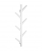 ESTIA ΚΡΕΜΑΣΤΡΑ ΤΟΙΧΟΥ BAMBOO ΚΑΘΕΤΗ 6 ΘΕΣΕΩΝ ΜΕ ΠΛΑΚΕ ΓΑΝΤΖΟΥΣ ΛΕΥΚΗ Κρεμάστρες