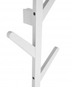 ESTIA ΚΡΕΜΑΣΤΡΑ ΤΟΙΧΟΥ BAMBOO ΚΑΘΕΤΗ 6 ΘΕΣΕΩΝ ΜΕ ΠΛΑΚΕ ΓΑΝΤΖΟΥΣ ΛΕΥΚΗ Κρεμάστρες