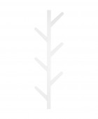 ESTIA ΚΡΕΜΑΣΤΡΑ ΤΟΙΧΟΥ BAMBOO ΚΑΘΕΤΗ 6 ΘΕΣΕΩΝ ΜΕ ΠΛΑΚΕ ΓΑΝΤΖΟΥΣ ΛΕΥΚΗ Κρεμάστρες