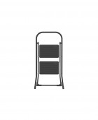 ESTIA ΣΚΑΛΟΣΚΑΜΠΟ NEO BLACK ΜΕ 2 ΣΚΑΛΙΑ 46x55x81cm 04-14704 Σκάλες/Σκαμπό