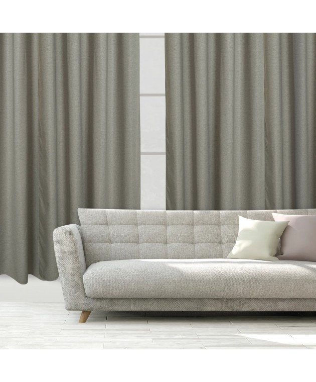 DAS HOME ΚΟΥΡΤΙΝΑ ΜΕ ΚΡΙΚΟΥΣ 140Χ270 2259 ΓΚΡΙ Κουρτίνες Σαλονιού