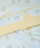 DAS KIDS ΣΕΤ ΠΑΠΛΩΜΑΤΟΘΗΚΗ ΜΟΝΗ 4880 ΓΑΛΑΖΙΟ, ΚΙΤΡΙΝΟ, ΜΕΝΤΑ 160Χ240 Παιδικές Παπλωματοθήκες