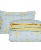 DAS KIDS ΣΕΤ ΠΑΠΛΩΜΑΤΟΘΗΚΗ ΜΟΝΗ 4880 ΓΑΛΑΖΙΟ, ΚΙΤΡΙΝΟ, ΜΕΝΤΑ 160Χ240 Παιδικές Παπλωματοθήκες