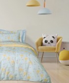 DAS KIDS ΣΕΤ ΠΑΠΛΩΜΑΤΟΘΗΚΗ ΜΟΝΗ 4880 ΓΑΛΑΖΙΟ, ΚΙΤΡΙΝΟ, ΜΕΝΤΑ 160Χ240 Παιδικές Παπλωματοθήκες